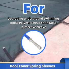QKWL Upgraded Polyester Heat Shrink Tubing, Pool Safety Cover Spring Sleeves for In-Ground Swimming Pools, Winter Protection 20 Pack