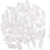 50 Pcs White Plastic Curtain Hooks Roller Track Gliders White