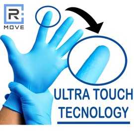 100 Disposable Nitrile Gloves, Powder-Free, Latex-Free, Disposable Gloves, Nitrile Cooking Gloves, Medical Examination Gloves (Blue, S)