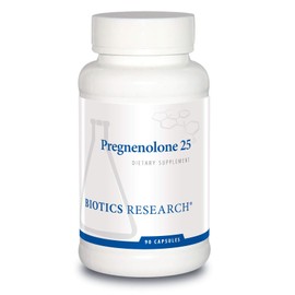 Biotics Research Pregnenolone 25-25 mg Pregnenolone Support, Memory & Hormone Balance, Hormone Precursor or Parent Hormone. 90 Capsules