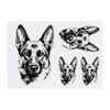 Azeeda 4 x 'Porträt eines Deutschen Schäferhundes' Temporäre Tattoos -