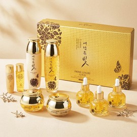 Yedam Yunbit 24K pure gold functional skin lotion basic care cosmetics set of 7 types, 1 set / 예담윤빛 24K 순금 골드 기능성 스킨로션 기초 케어 화장품 세트 7종, 1세트