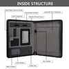 GraduationMall A4 Writing Case with Clipboard - Black Portfolio Padfolio