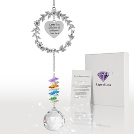 FvMemo Memorial Gifts for Loss of Loved One,Clear Crystal Ball Grief Suncatcher,Rainbow Sympathy Bereavement Gifts,Idea for Loss of Mom Dad Baby Brother Friend Pet