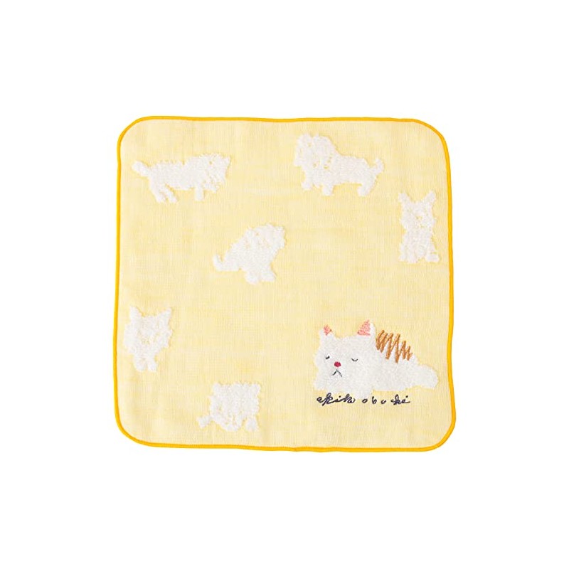 Seikan wonderful world OBSS-070 YE Pile Gauze Towel, Handkerchief, 9.8