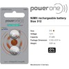 Power One ACCU Plus Size 312 Rechargeable Hearing Aid Batteries