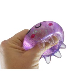 Set of 4 Octopus Sugar Ball - Syrup Molasses Thick Glue/Gel Stretch Ball - Ultra Squishy and Moldable Slow Rise Relaxing Sensory Fidget Stress Toy Cute Adorable (All 4 Colors)