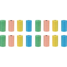 Flamingo Recycled Poco Poop Bags Multicoloured - A:22 cm W:32 cm, Pack of 240, Made of Recycled Plastic, Strong, Durable, Colourful and Reliable