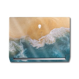 MightySkins Glossy Glitter Skin Compatible with Alienware M17 R5 (2022) Full Wrap Kit - Sea and Sand | Protective, Durable High-Gloss Glitter Finish | Easy to Apply & Change Styles | Made in The USA