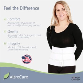 AltroCare Postpartum & Post Surgery Abdominal Binder (9", 3-panel, Box of 8)