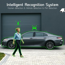 FULLWARD 4K HD PoE Security Camera with Smart Human/Vehicle Detection, IR Night Vision, IP66 Weatherproof Security Camera Supports Audio Recording, support 512G microSD Card Slot