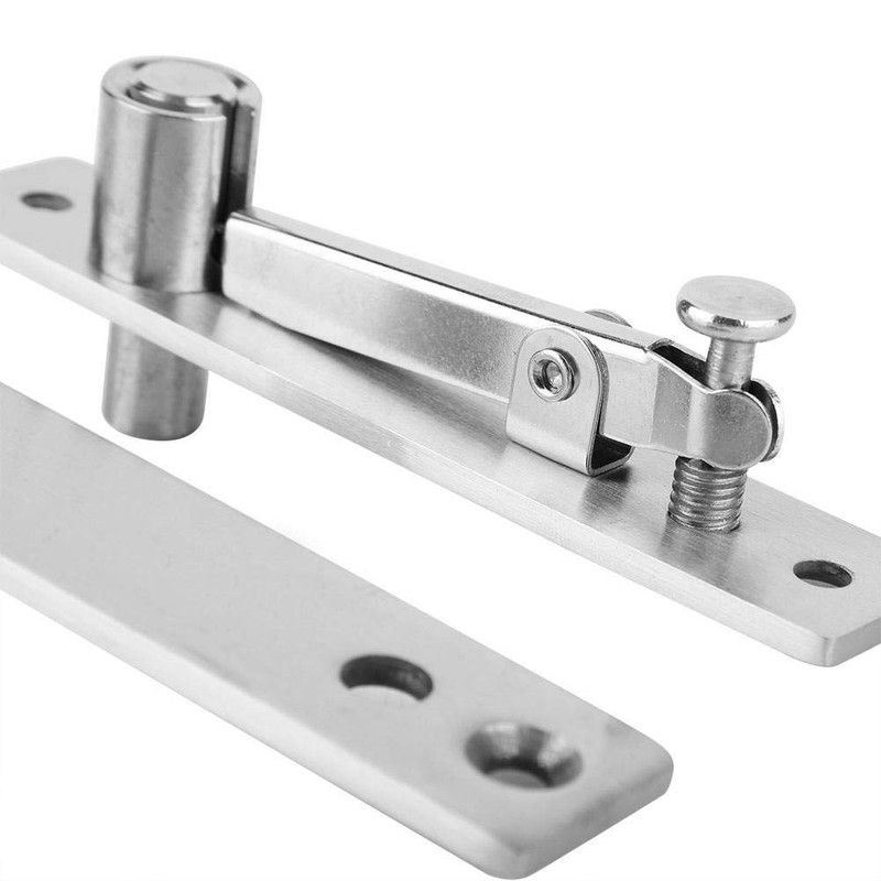 Hinge, Stainless Steel 360 Degree Rotation Door Pivot Hinges Silver