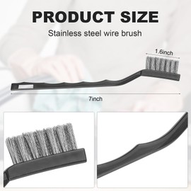 AOKLIT 20 Pcs Stainless Steel Wire Brush,for Cleaning Welding Slag Scrubbing and Rust (7 inch Long)