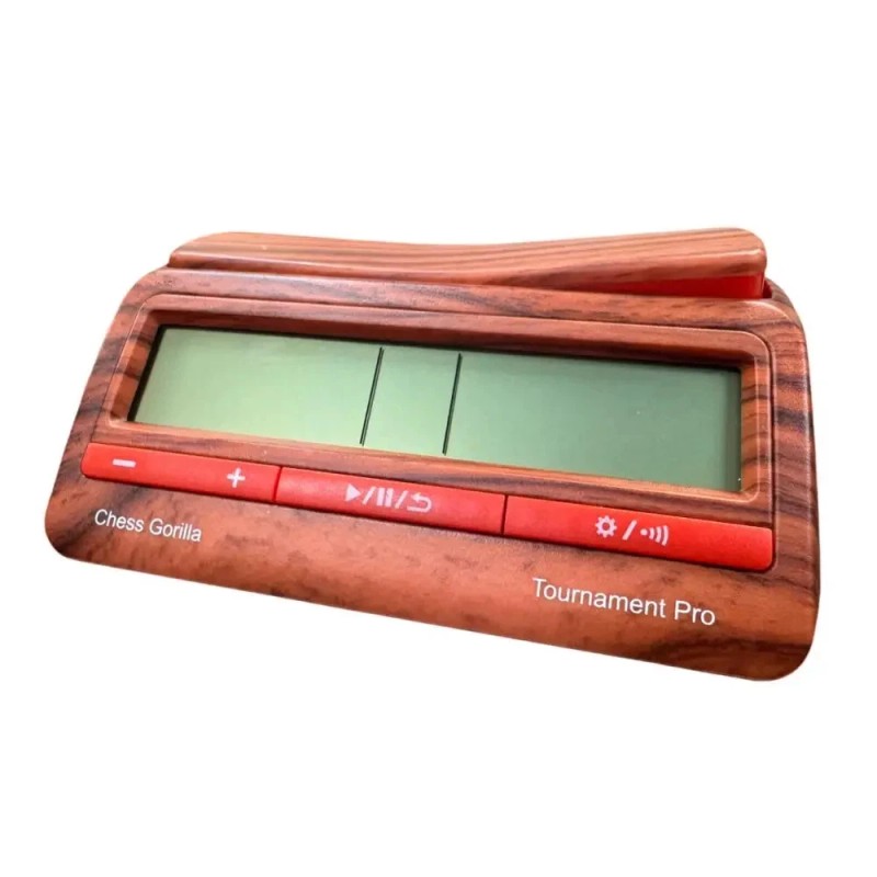 Chess Executive Bag Tournament Combo Woodgrain Pro clock, bag, board,