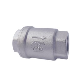 GUXGUY 1/2”Stainless Steel Vertical Check Valve DN15, NPT Female Threaded Vertical Check Valve Stainless steel check valve for preventing oil-water backflow, gas-air check valve, sewage pump, etc