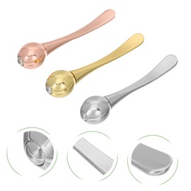 Outanaya 3pcs Professional Eye Cream Roller Sticks Metal Spatula for Eye Skin Care Rose Gold Silver Gold for Reducing Puffiness and Fatigue