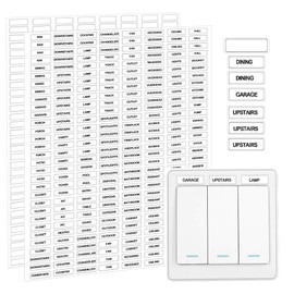 Light Switch Label Waterproof Electric Breaker Panel Label Blank Switch Identifier System Stickers for Home, Kitchen, Bathroom, Office School Organizing 328PCS (White)