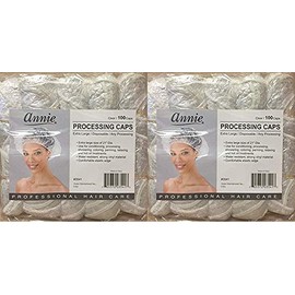 Annie - Processing Caps - Extra Large (21") - Clear - (100) Count - (2) Packs - Disposable - Any Processing