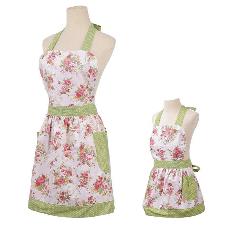 Surblue Kitchen Aprons with Pockets for 2 Pockets for Mama