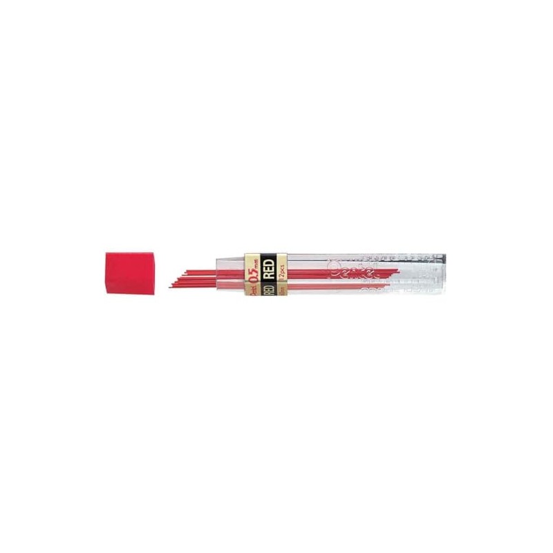 PENTEL 3 Packs of 12 Leads Red 0.5mm for Mechanical