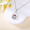 Sonouli Mushroom Frog Birthstone Necklace for Women 925 Sterling Silver