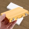 Tofficu Golden Mini Briefcase Metal Business Card Holder - Portable