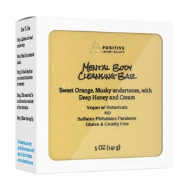 Positive Intent Beauty, Mental Yoni Affirmation Soap, Cleanse with Antioxidant Fruit Juice Extract, Nourish, and Soften Skin, 5oz