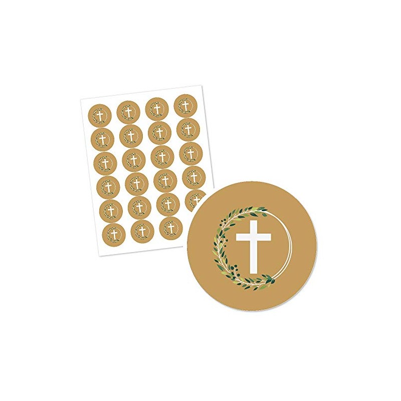 Big Dot of Happiness Elegant Cross - Religious Party Circle