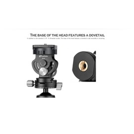 LEOFOTO VH-10S Monopod Two Way Tilt Head Arca Compatible w Large Comfort Knob