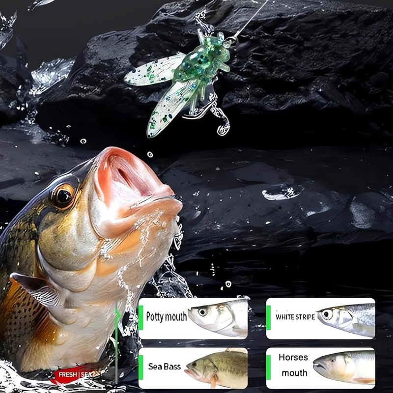 Bionic Fly Fishing Bait,20pcs Fly Fishing Flies, Bionic Flies Fishing