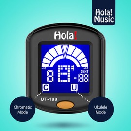 Hola! Music Professional Clip-On Tuner, Ukulele Tuner Rechargeable, Quick & Accurate Tuning
