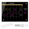 Glass Dry Erase Whiteboard,Monthly Calendar Whiteboard,18" x 24",Frameless Glass White