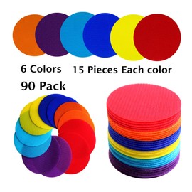Carpet Markers 5" for Kids, Multicolor Spot Circle Markers for Classroom Teachers, Preschool and Kindergarten (90 Packs of Circle)