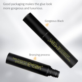 EMEDA False Eyelash Glue Super Strong Hold Clear Black Glue Professional Latex Free Eyelash Glue Waterproof Lash Glue Best Black White Strip Eyelash Adhesive Suitable for Sensitive Eyes Lash Adhesive