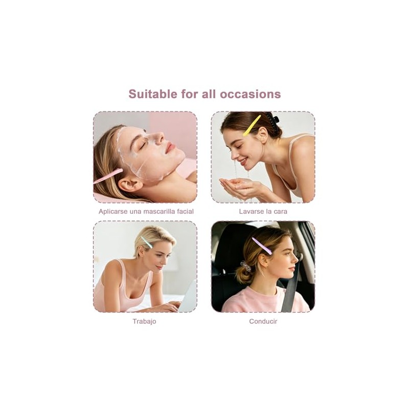 Pinzas de Cocodrilo para el Cabello Profesionales Antideslizantes, 12 Piezas