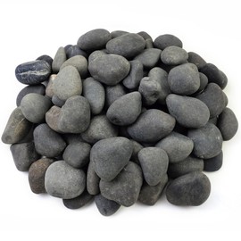 FANTIAN 20 lbs Natural Unpolished Black Rocks Mexican Beach Pebbles, 2-3 Inch Decorative Black River Rocks for Outdoor Landscaping, Garden Paving, Plant Rocks, Fountain and Walkways
