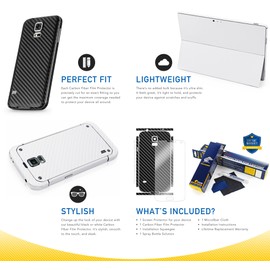 ArmorSuit MilitaryShield White Carbon Fiber Skin Wrap Film + HD Clear Screen Protector for Sony F Series Walkman Mp3 NWZ-F805/NW-F806 - Anti-Bubble Film