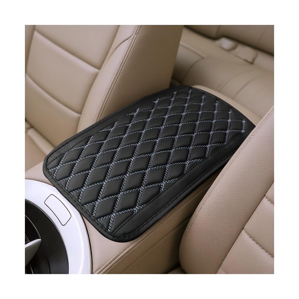 Zpana Car Center Console Cover, Scratch-Resistant Leather Vehicle Armrest Seat