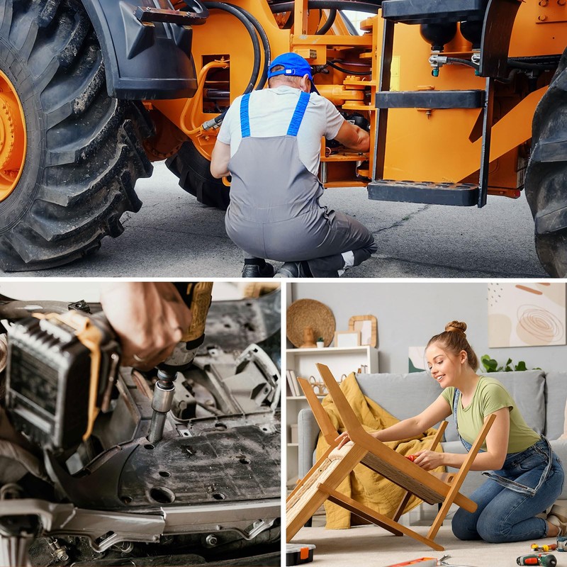 sourcing map 3pcs Hex Nut Driver Drill Bit 7/16" 6-Point