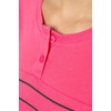 Women's Soft Cotton Long Pyjamas in Salmon Colours with Button