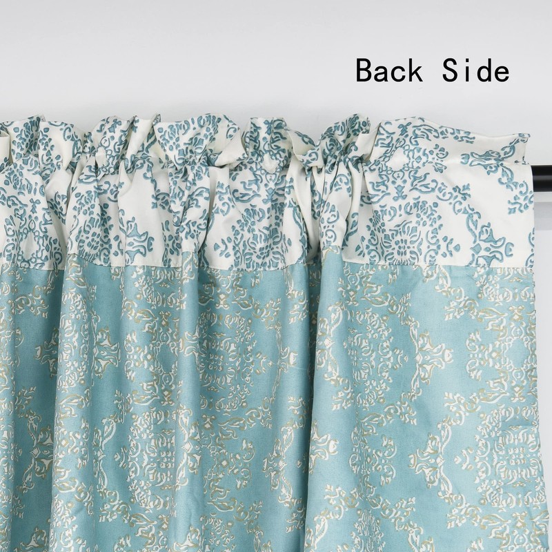 Home Soft Things Mystic Valance Set, Teal/Turquoise, 60" x 18",