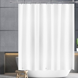 YISURE Stall White Shower Curtain Liner 60x76'', Half Size PEVA Bathroom Shower Curtain, Vinyl Waterproof Shower Liner for Dorm Single Stand UP Bath Shower Room