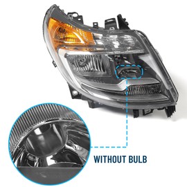 KACHIR Headlight Assembly for Ram ProMaster Cargo Van 1500 2500 3500 2014-2022 Halogen Headlamp w/o DRL Right Passenger Side RH 4725944AK CH2503254