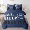 Feelyou Wrestling Sports Comforter Set with Sheets Twin Size Wrestling
