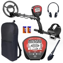 Metal Detector for Adults Professional, Higher Accuracy Gold and Silver Detector, Metal Detector Waterproof Pinpoint, Bigger LCD, 5 Mode, 10" IP68 Coil, New Advanced DSP Chip, Red