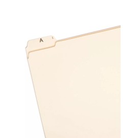 Smead Manila File Folders Letter Size 25 Pack Reinforced Tab Indexed A-Z 1-25