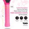 Pickleball Training Paddle, T700 Raw Carbon Fiber Surface, Pink Pickleball