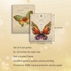 LAPUZK 4 Pieces Gemstone Design Butterfly Art Prints- Inspirational Natural