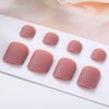 Outyua Solid Square Fake Toenails Matte Press on Toe Nails
