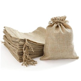 30pcs Fabric Gift Bags Hessian Drawstring Bag Biodegradable & Reusable Jute Bags for Wedding Party Jewelry Present DIY Craft Calendar